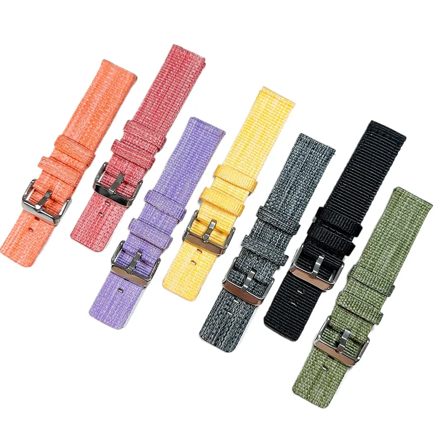 Nylonový remienok vhodný pre Samsung Huawei Versa Canvas Strap Rýchle uvoľnenie 18/20/22 mm tkané pásmo
