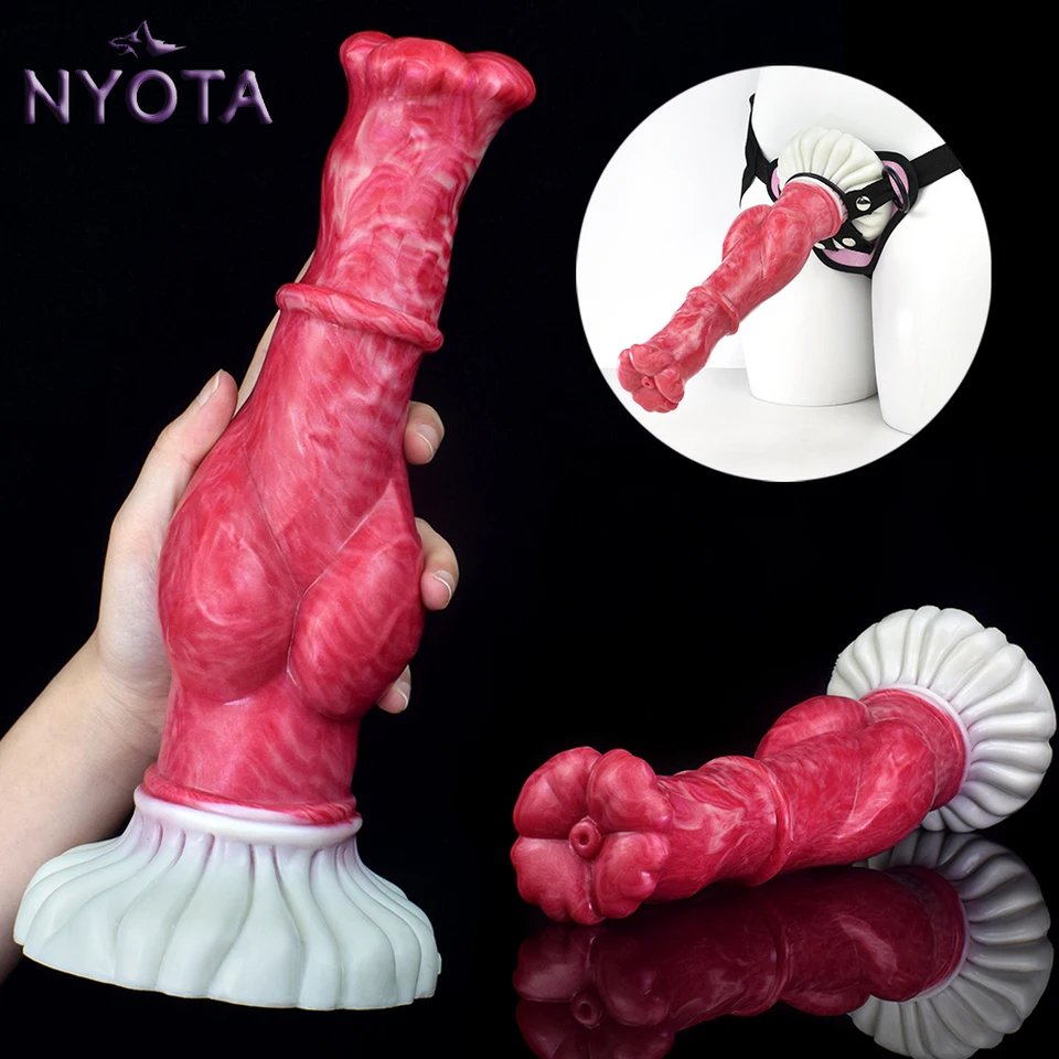 Nyota realistická hrubá dildo koní pre mužov pre mužov análny penis análny zástrčka Soft Silikone Dildos Obrovský kohút sexuálny hračku pre dospelých žien 18+