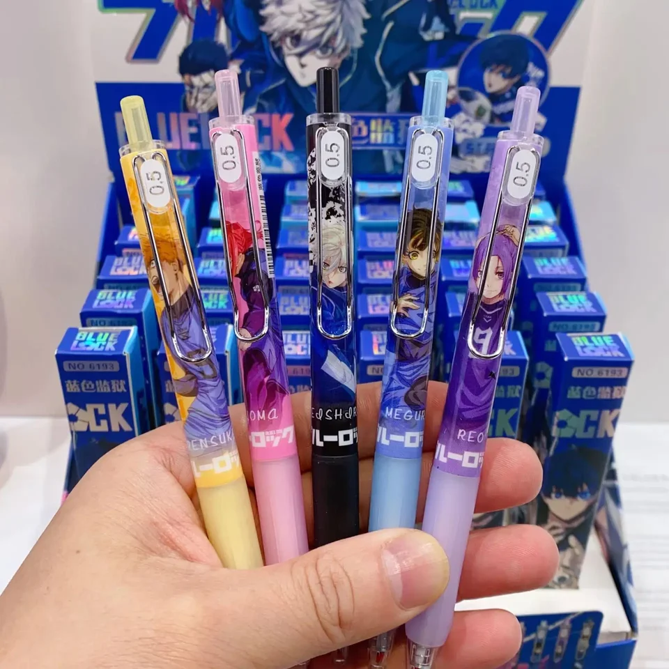 Náhodné 6ks kawaii anime gélové pero Cartoon Ballpoint Pen Roztomilé stacionárne dodávky späť do školy narodeniny darček