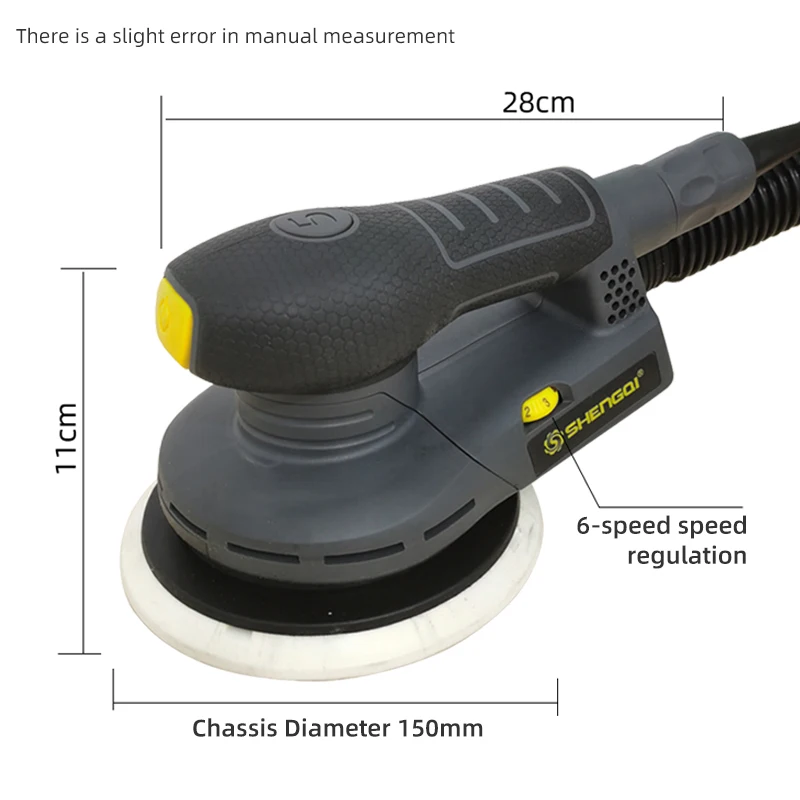 Náhodný orbitálny brúsok 150 mm viacfunkcia Variabilná rýchlosť Sanders Sanders Elektrické drevárske rohy leštiaceho festoolu štýl