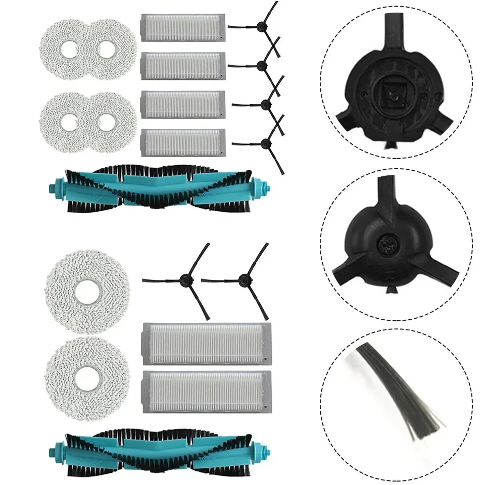 Náhradné diely Rotujúce hlavné kefové kefové kefové filter mop handrička pre Cecotec pre Conga 11090 7/33ks/Set Vysávač