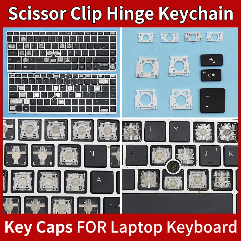 Náhradné klávesové klipy Nožnicový klip pre HP Zbook 14U G5 14U G6 EliteBook 745 G5 840 846 G5 G6 Keyboard Keychain