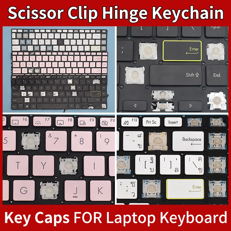 Náhradné kľúče s nožnicou klip pre ASUS VivOBook S14 S433 S433EA S433EQ S433FA S433FL S433JQ CAPS