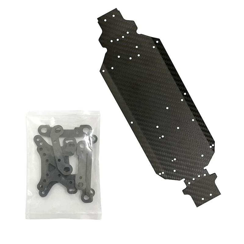 Náhradné podvozky z uhlíkových vlákien spodná doska RC náhradné diely pre Wltoys 124016 124018 124019 1/12 RC CAR