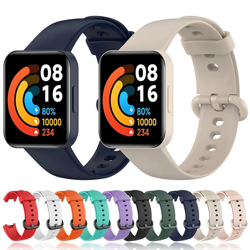 Náhradné popruhy pre Xiaomi Mi hodinky Lite Silikone Náramok zápästia pre Redmi Watch 2 3 Lite Active Poco Watch WristsTrap