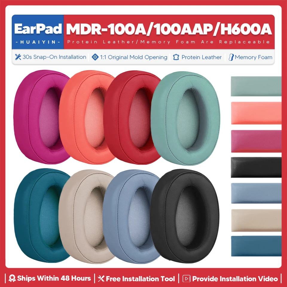 Náhradné ušné podložky pre Sony MDR 100A 100AAP H600A Slúchadlá Príslušenstvo Uši