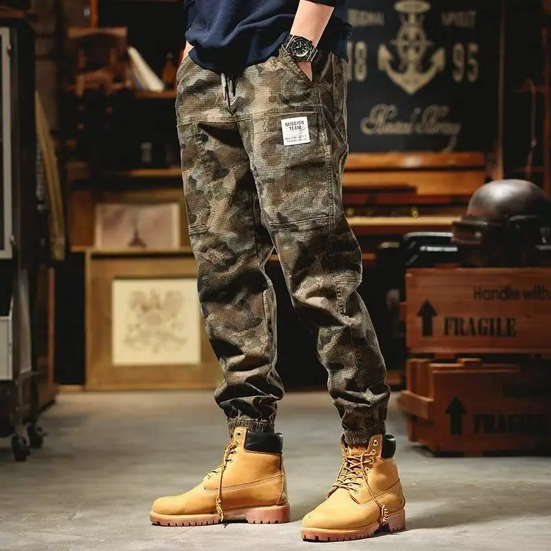 Nákladné nohavice pre mužov camo castflage jesenné zimné nohavice Muž Slacks Casy Loose Estetic y2k vinobranie najlacnejšie lacné nylon