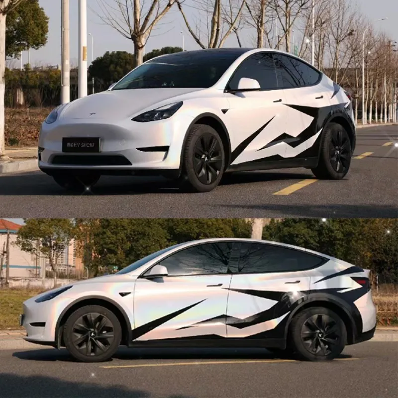 Nálepka automobilu pre Tesla Model Y Model3 Vzhľad tela dekorácia módne športové nálepky príslušenstvo