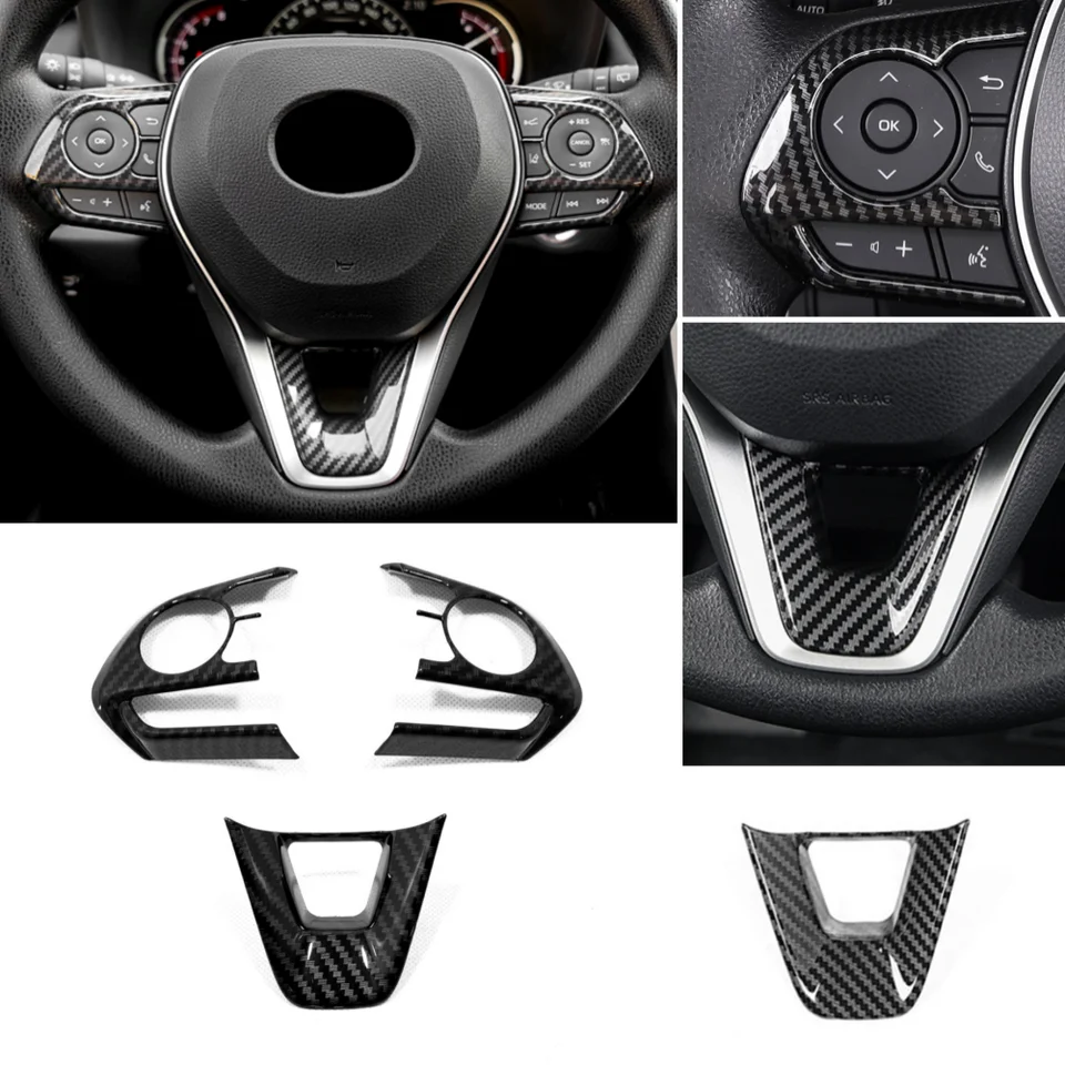 Nálepka krytu gombíkov na volant volantu pre Toyota RAV4 XA50 Corolla E210 RAV 4 Hybrid 2019 2020 2021 2022 2023 Príslušenstvo