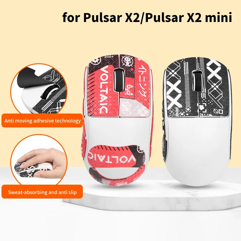 Nálepka myši pre myši pre pulsar xlite x2/x2 mini myš na gripe pásky korčuľa Lizard pokožka sať potenie Všetky krycie herné doplnky