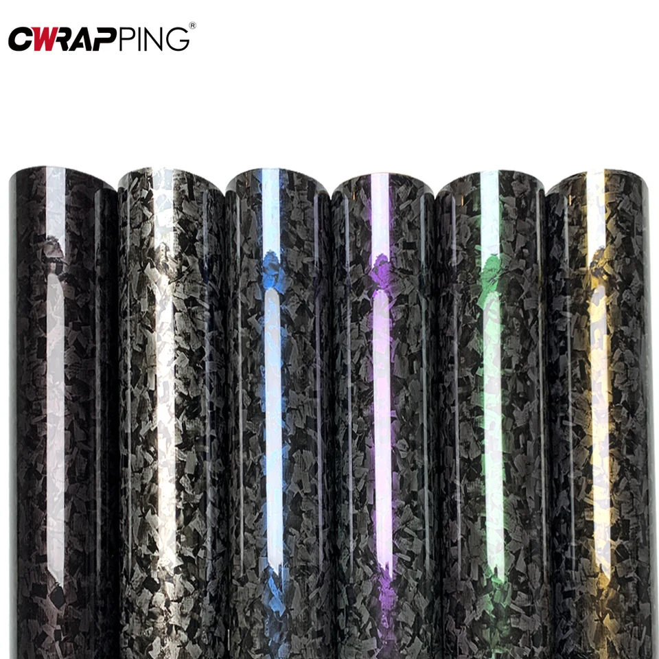 Nálepka na auto kované kované uhlíkové vlákna balenie vinylového filmu Chameleon Air Uvoľnenie DIY automatické nálepky na telo pre doplnky pre motocykle