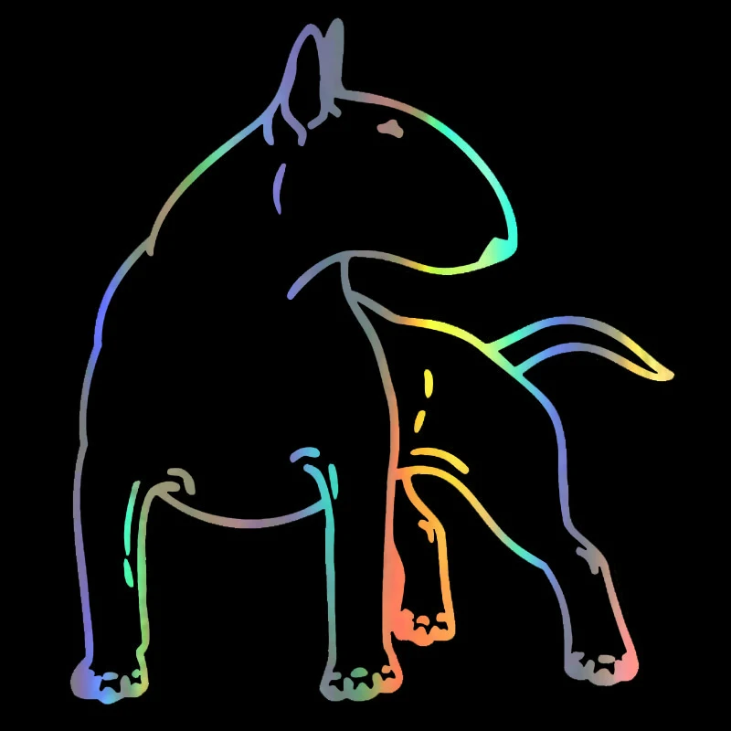 Nálepka na autá Vinyl 12.3*14cm Bull Terrier Pes Fun Pes Osobná nálepka na aute Funny 3D nálepky na motocykle Styling