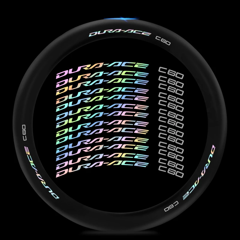 Nálepka na kolesá cestných bicyklov R9270-DURA-ACE C60 WHEELSET STREETY