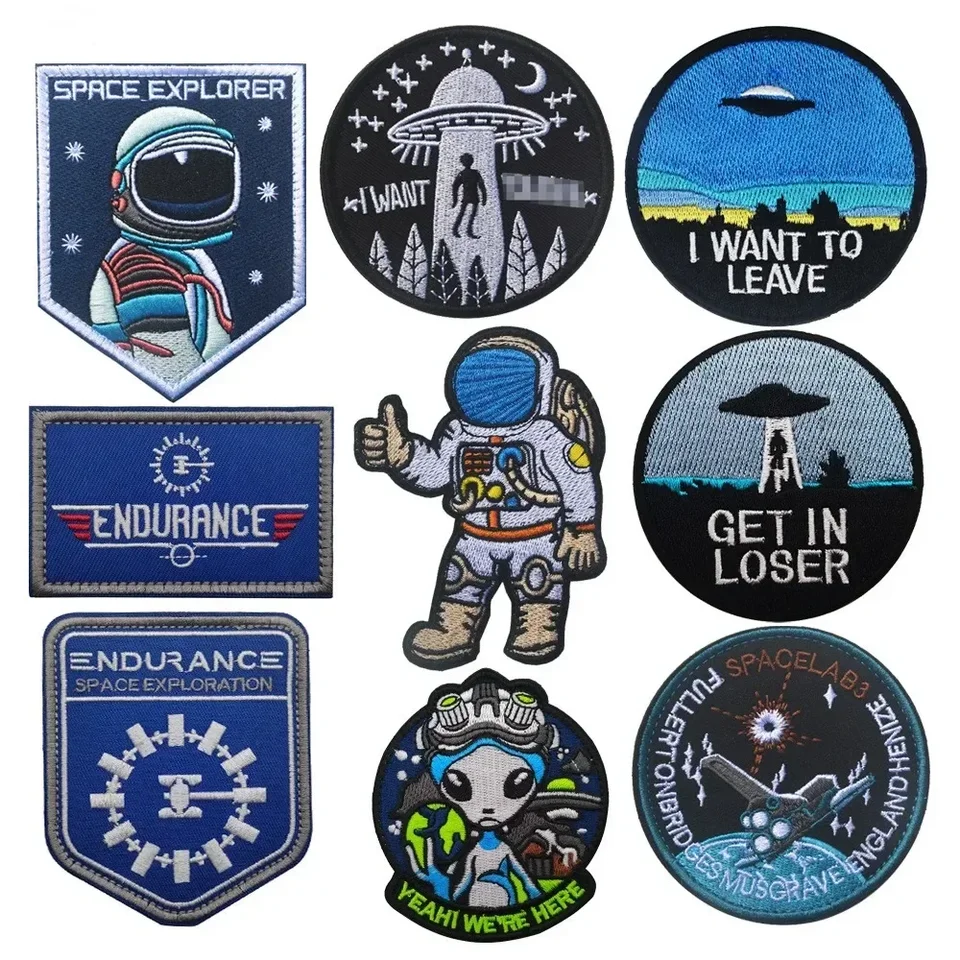 Nálepka na nálepku na batoh modrého výšivkového záplata a slučkového upevňovacieho odznaku Odznak pre odevnú patch