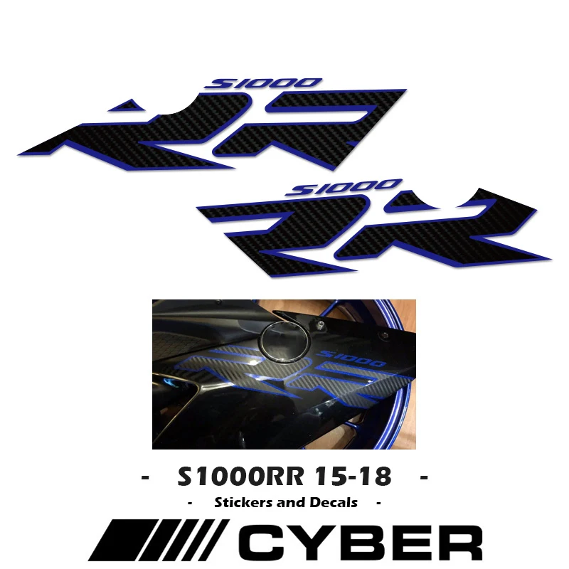 Nálepka na nálepku na nálepku s nálepkou na nálepku na textúru z uhlíkových vlákien pre ľavé a pravé nálepky pre BMW S1000RR S1000 RR 2015-2018