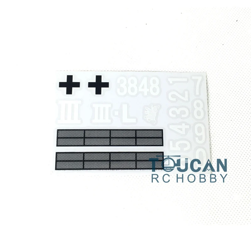 Nálepka na nálepku s nálepkou RC pre Heng Long 1/16 Scale nemecký panzer III L RC Tank 3848 DECORÁCIA TH00258-SMT9