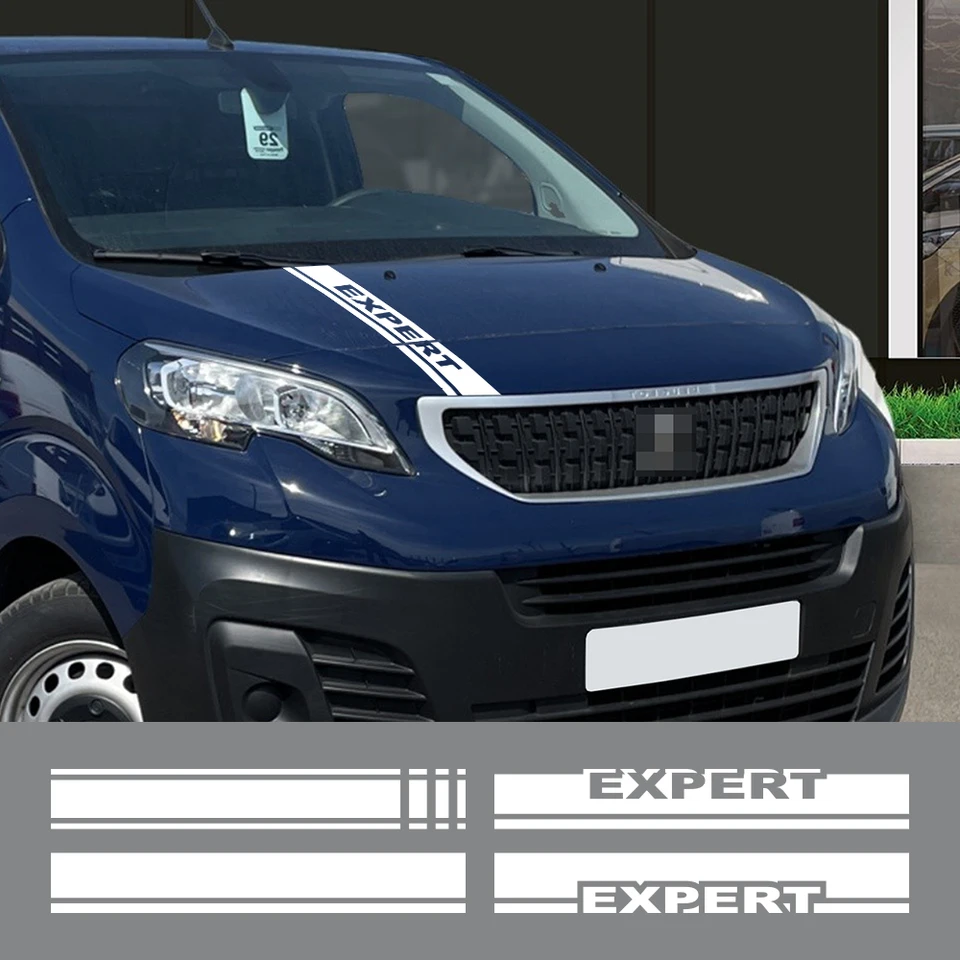 Nálepka na nálepku Van Hood pre cestovný odborník Peugeot Traveller Car Bonnet Grafické pruhy dekorácie Náklady Camper Vinyl Cover Automatické ladenie príslušenstva