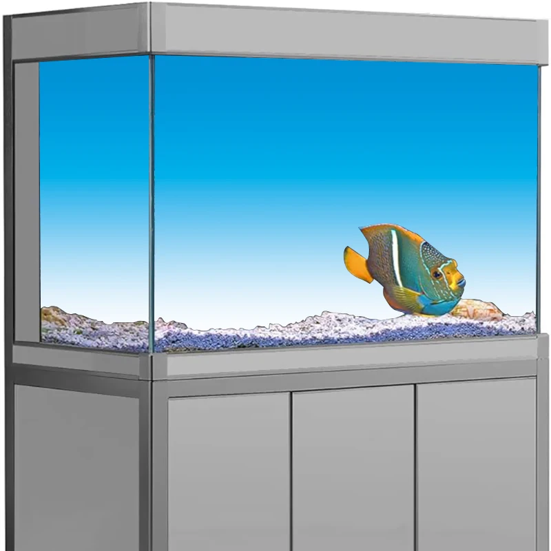 Nálepka na pozadie akvária, modrý prechod HD maľba tapety tapety Fish Tank Pozadie dekorácie PVC