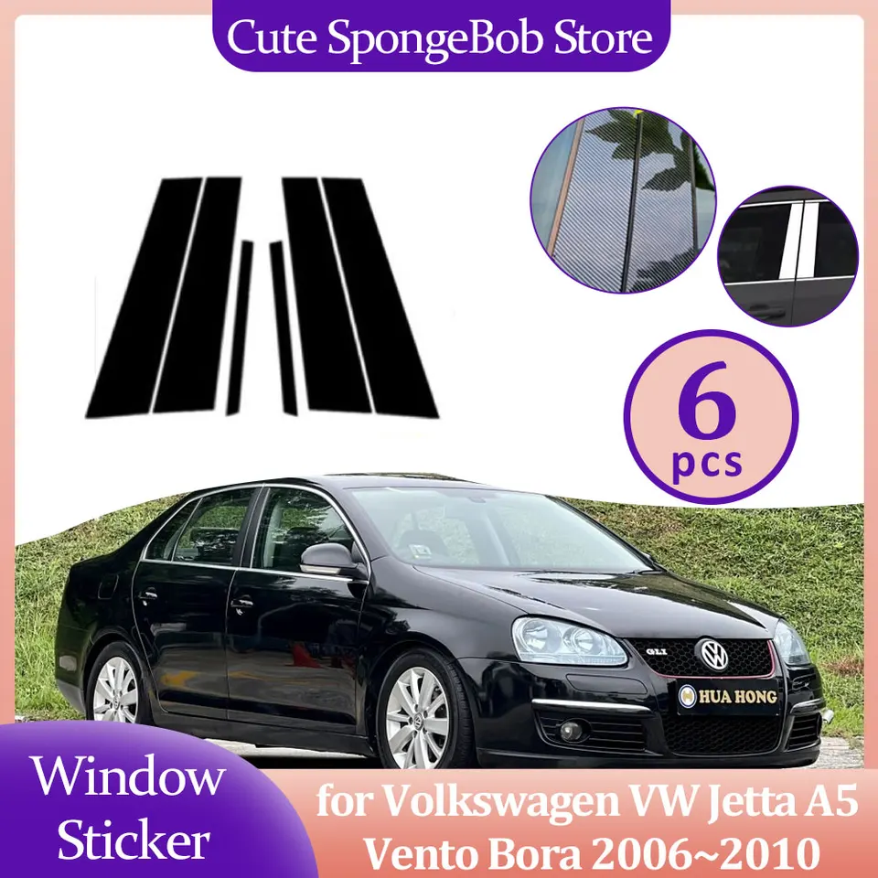 Nálepka na stĺpiky na okno pre dvere pre Volkswagen VW Jetta A5 Vento Bora 2006 ~ 2010 Tresp