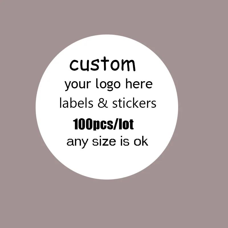 Nálepka na vlastné kruhové logo DIY Prispôsobené 2-8 cm Dizajn Vlastné logos tesnia