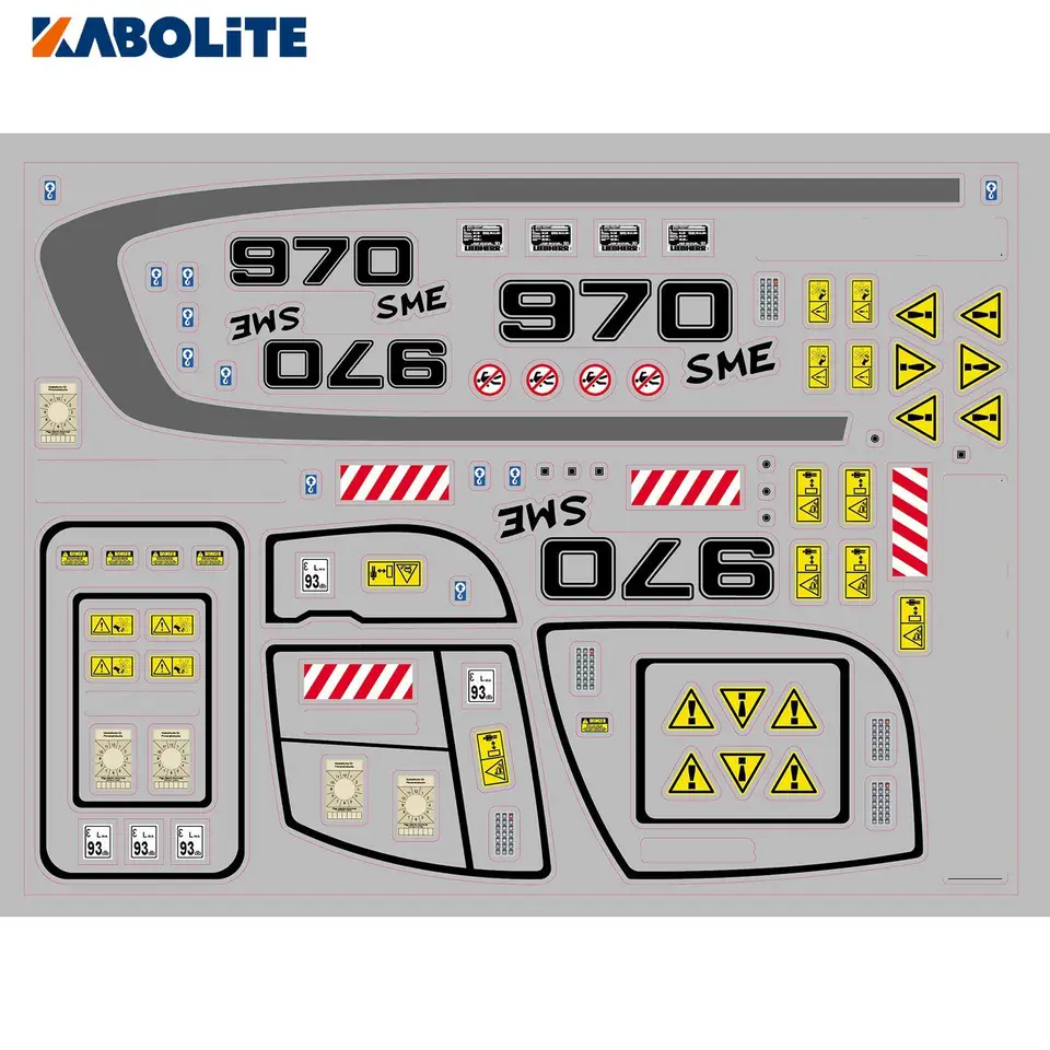 Nálepka nálepky pre 1/14 Kabolit K970 970-100S PRO RC HYDRAULICKÝ PRÁVNA VOZIDLA DIGRER DIPORDER HORKY