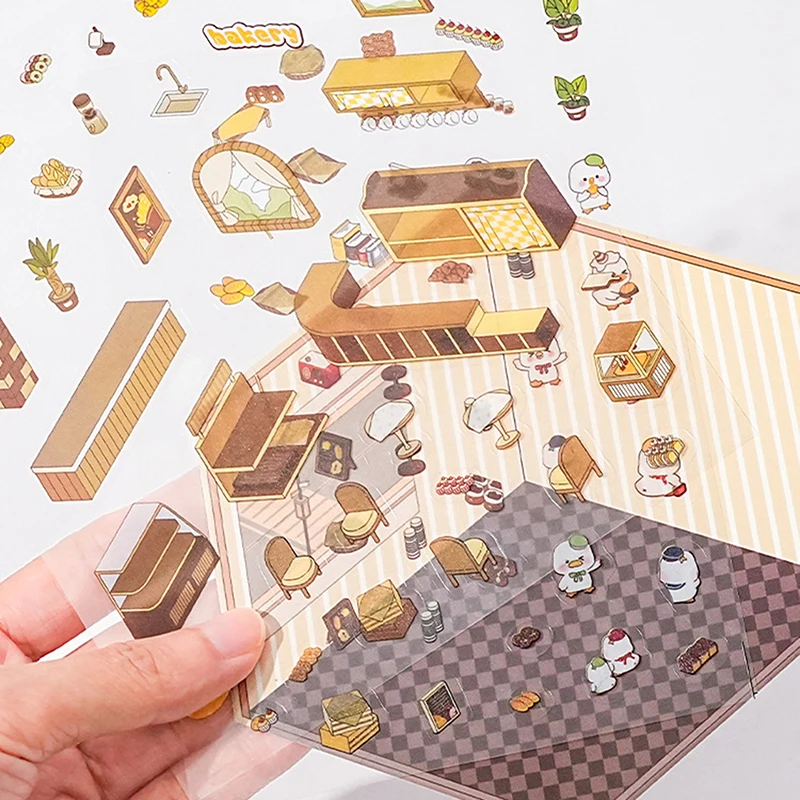 Nálepka pre domáce zvieratá 3D roztomilé karikatúry vreckovky DIY scéna terénne úpravy dekorácie nálepka papier scrapbooking Material Scrapbook Suit Suit