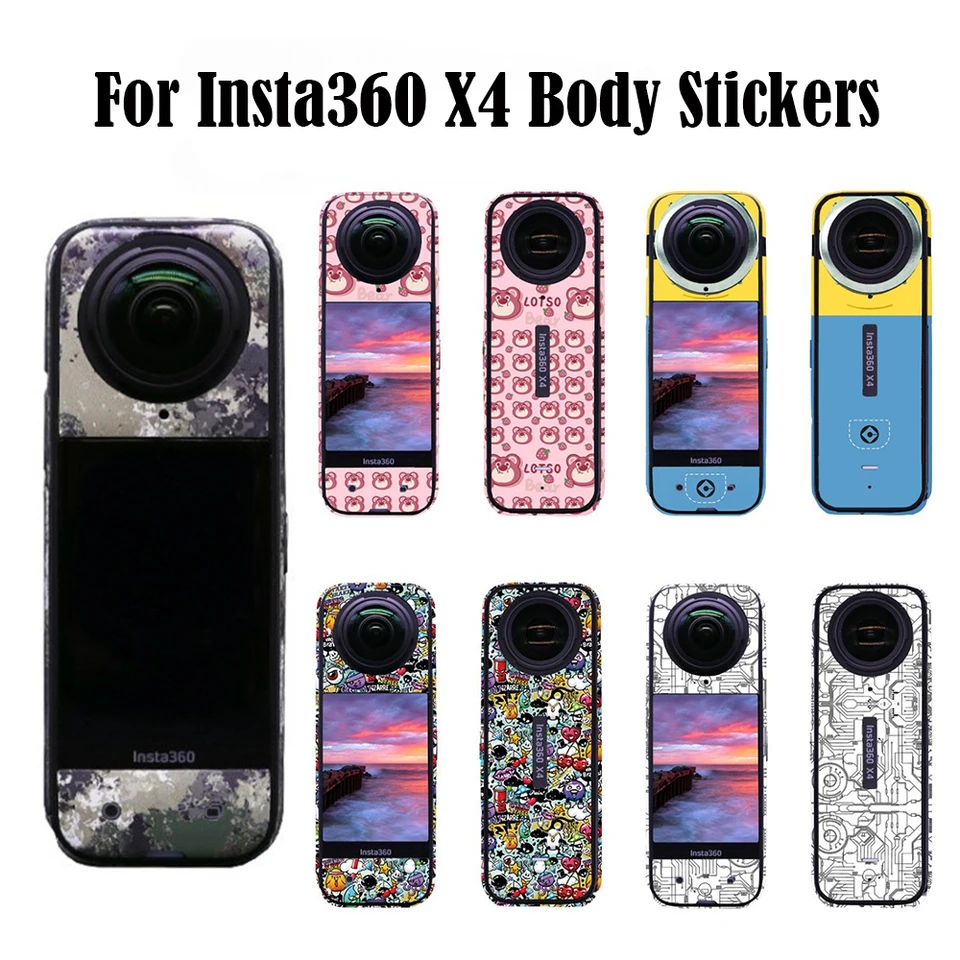 Nálepka pre Insta360 x4 nepremokavá koža na ochranu kamery Ochrana proti poškriabaniu PVC Farebná nálepka pre príslušenstvo Insta360 X4