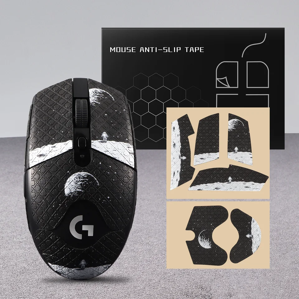 Nálepka pásky z uchopenia myši pre Logitech G305/G304/G203/G102 Bezdrôtová myš proti šmyku na pokožku Self-spad, vopred, vopred, odolný proti potu