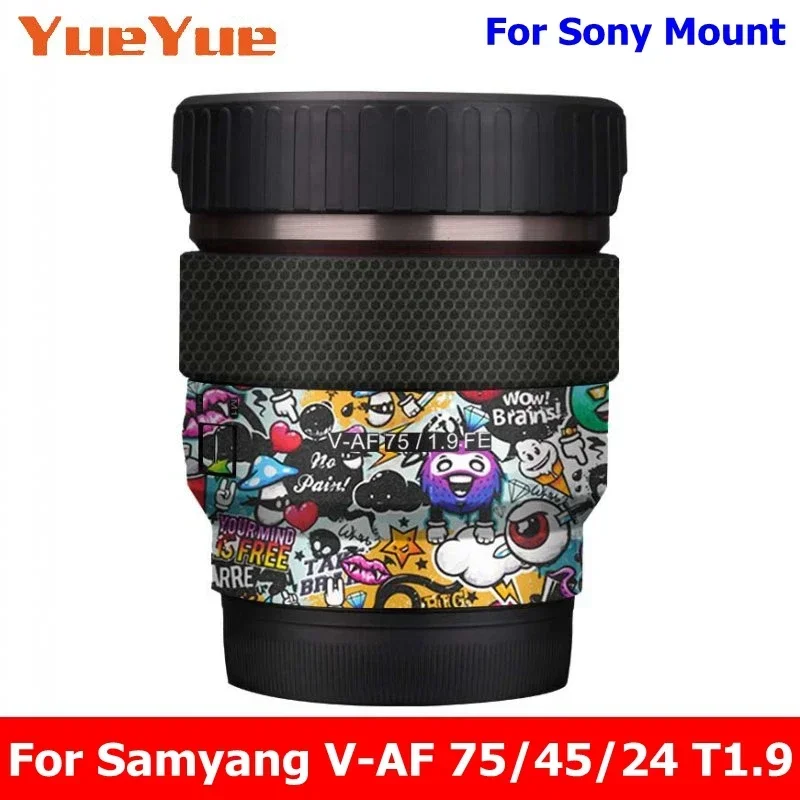 Nálepková pokožka pre Samyang V-AF 75 mm 45 mm 24 mm T1. 9 Fe Camera Sticker Sticker Vinyl Wrap Film Coat VAF 75 45 24 1,9 F1,9 f/1,9