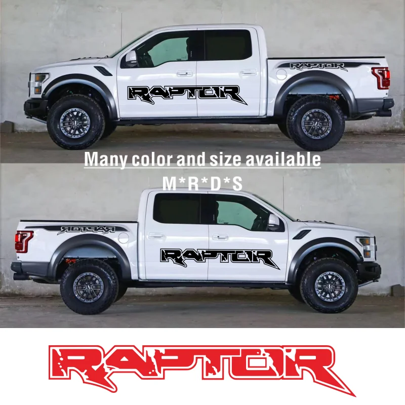 Nálepky automobilov 2ks pre Ford Raptor F150 F250 F350 F450 F550 F650 F750 Pickup Auto vinyl film Sport Decals