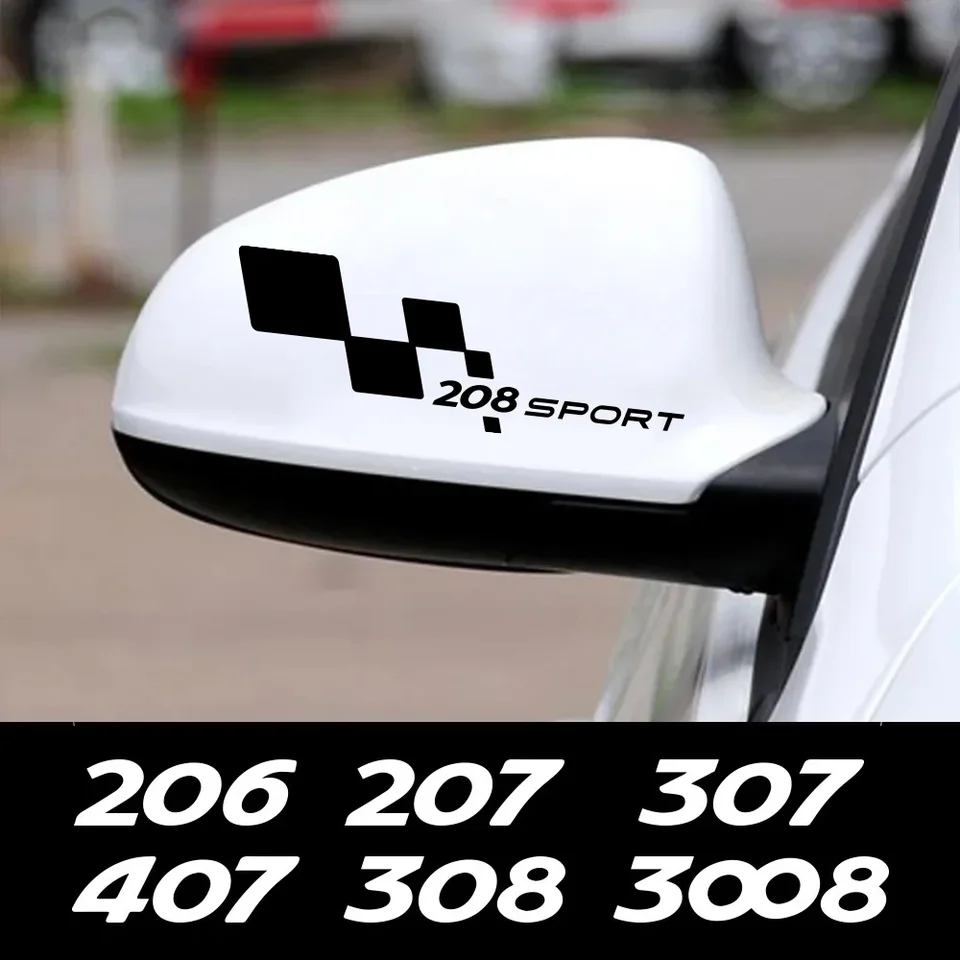 Nálepky automobilov Automatické spätné zrkadlo Reflexné nálepky PVC pre vozidlá pre Peugeot 307 308 208 206 207 RIFTER RCZ 407 3008 108