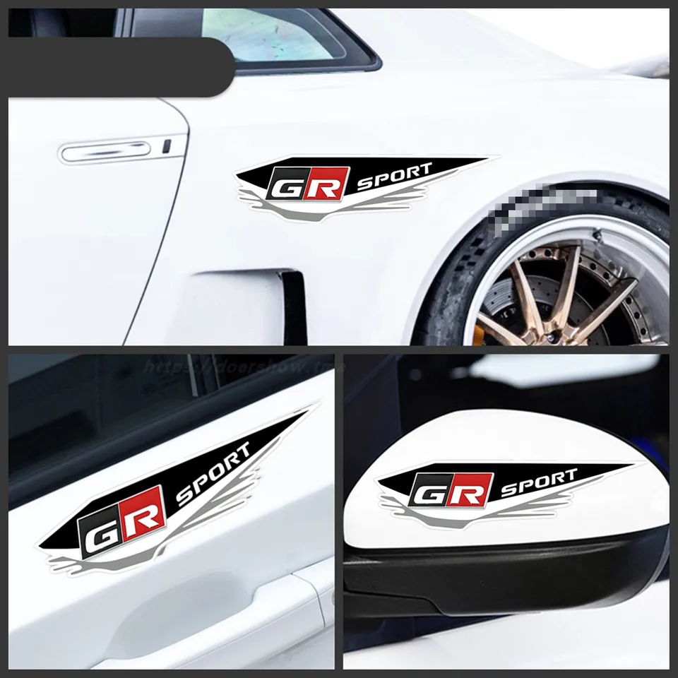 Nálepky na autá Gr Sport Reflex Scratch Decal Značky Svetlometový nárazník pre Corolla Rav4 Pajero Lancer