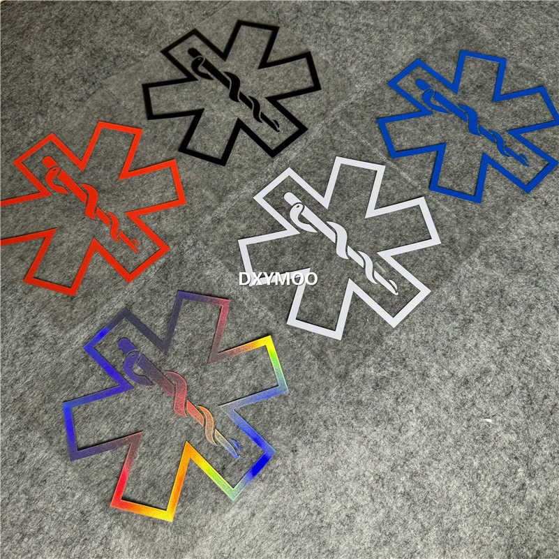 Nálepky na autá pre hviezdu života EMT EMT Pohotovostná lekárska sanitka Symbol Symbol Body Automatické vozidlo Styling Vinyl vodotesný