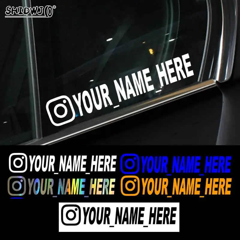 Nálepky na autá Prispôsobené Instagram Vodotesné nálepka automobilov Vinylové obtisky Motocyklové príslušenstvo 20cmx4cm