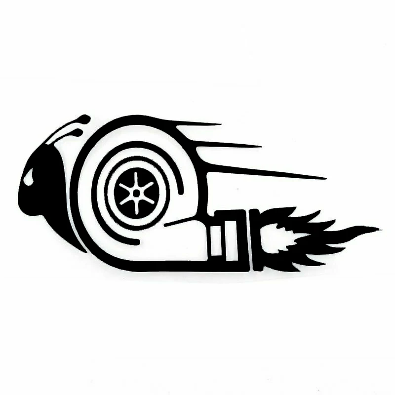 Nálepky na autá Styling Drift Race Turbo Snail Funny Durce Dvery Dvery Zadný nákladný automobil KK Vinyl Cover Scratches