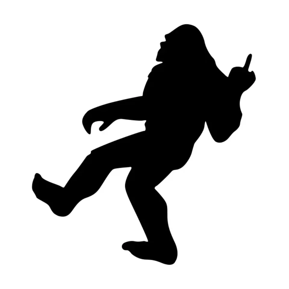 Nálepky na autá Zábavné sasquatch Big Foot Middle prst nepremokavý vinylový obtisný obtisk