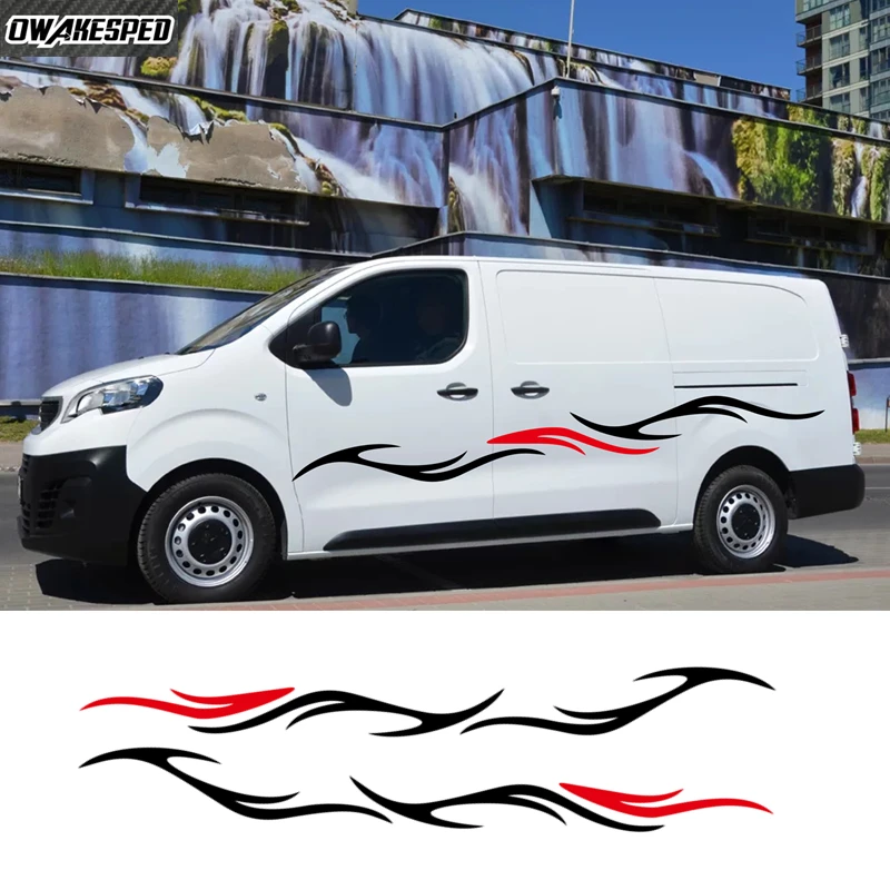 Nálepky na bočné nálepky na karosériu Grafika Ruka pre karavanu van rv minivan minivan nákladný panel kmeň kmeňa autobus Auto para
