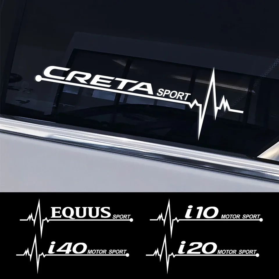 Nálepky na bočné okna 2pcs Automatické exteriérové ​​príslušenstvo Vinylové oblahy pre hyundai creta eon equus i10 i20 ioniq ix25 ix55 Kona