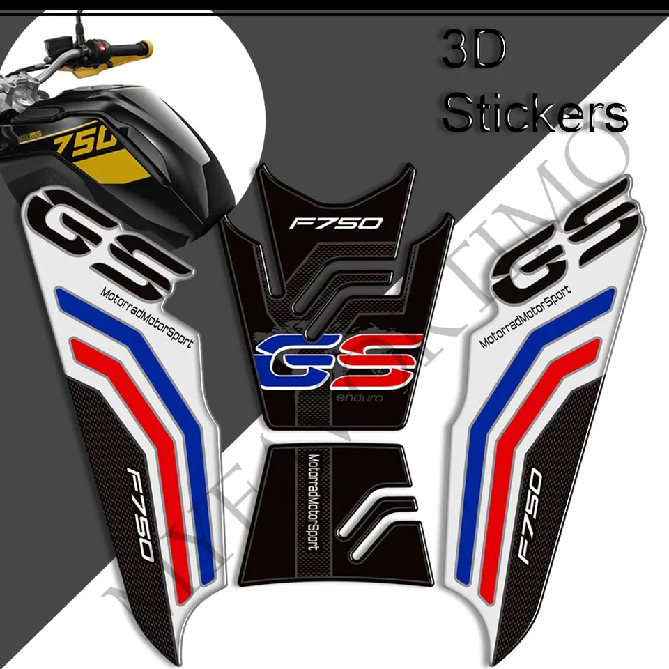Nálepky na bočné rukoväte v podložke nálepky na nálepky ochranný plynový olej s kolenou Kolh Fender Fender pre BMW F750GS F 750 GS F750 Adventure