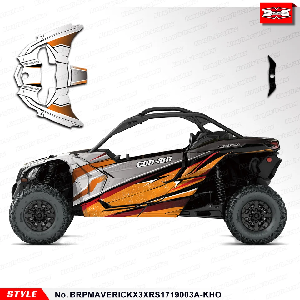 Nálepky na grafické nálepky kungfu Príspevky pre Can-Am Can Am Maverick X3 XRS Turbo R 2017 2018 2019, BRPMAVERICKX3XRS1719003A-KHO