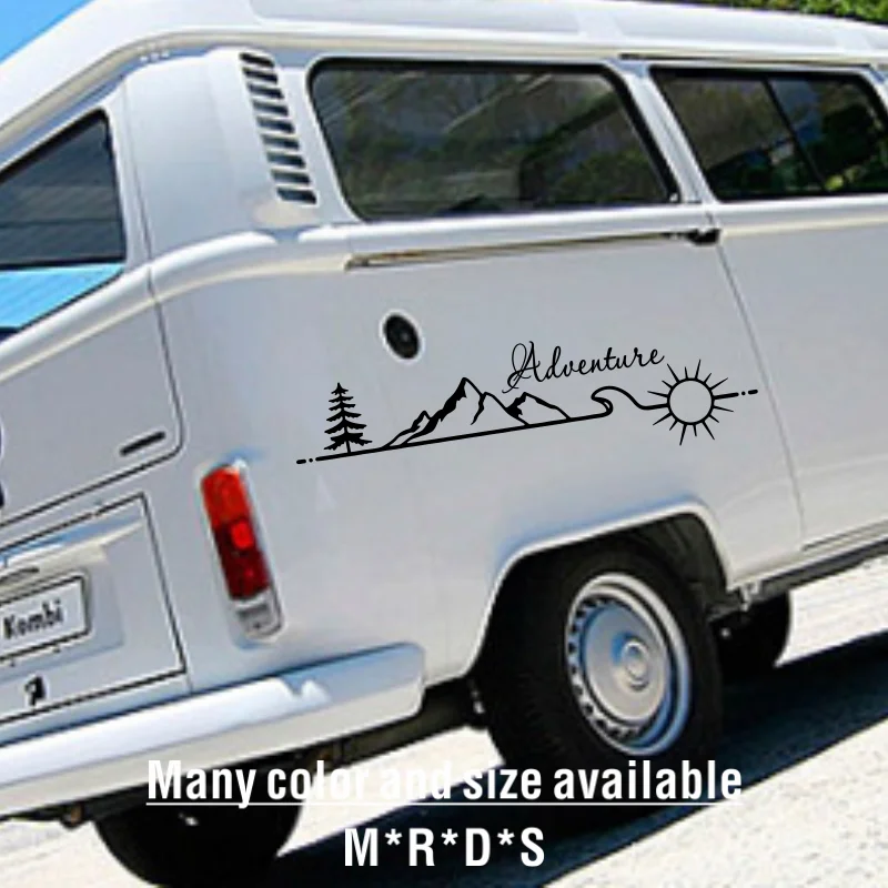 Nálepky na horské a slnečné autá Adventure Design Design Camper Vans Caravan Dress Design Vinyl Accessories diely