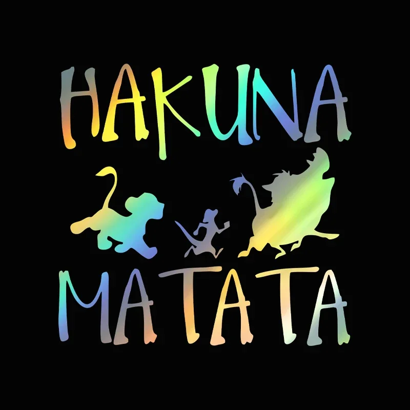 Nálepky na interiérové ​​nálepky Funny nálepka automobilov Hakuna matata lev kráľ Simba vinylové nálepky nálepky pre motocykle Decorácie tela