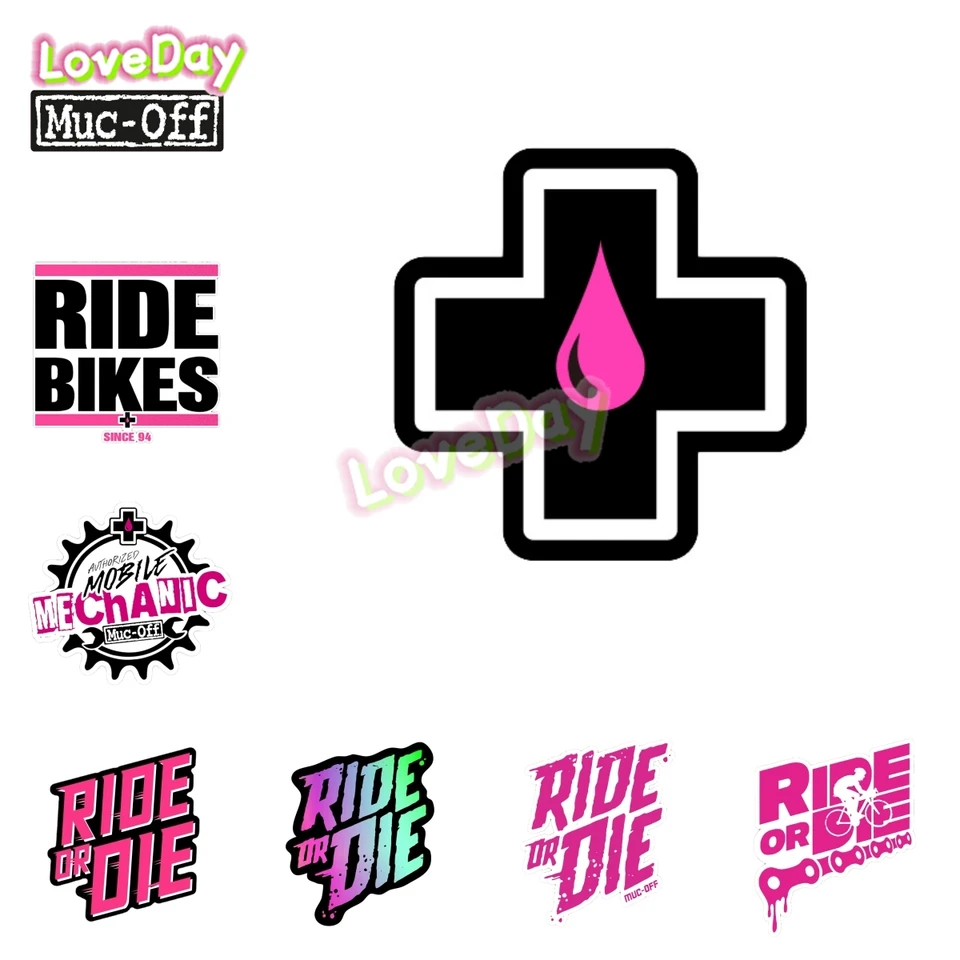Nálepky na jazdu alebo mazanie bicyklov MUC-OFF LOGO BILA Rám s hornou trubicou SECKERS SECKERS Vinyl MTB Road Road Decanrative Decals