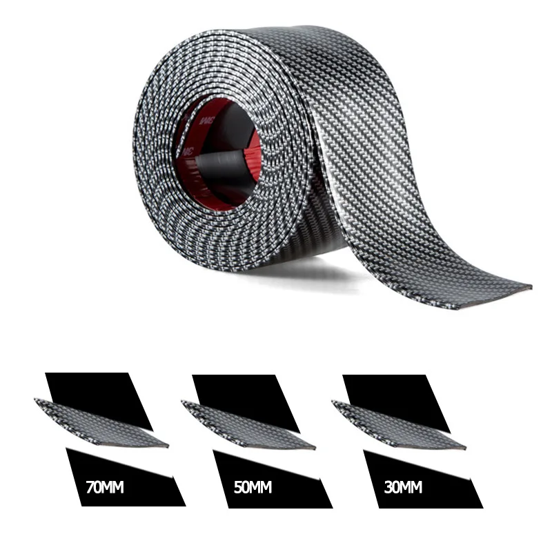 Nálepky na nálepky na uhlíkové vlákna Dvere Bumper prahový krok krok chránený ochranca Stripker nálepka proti poškriabaniu Film Universal