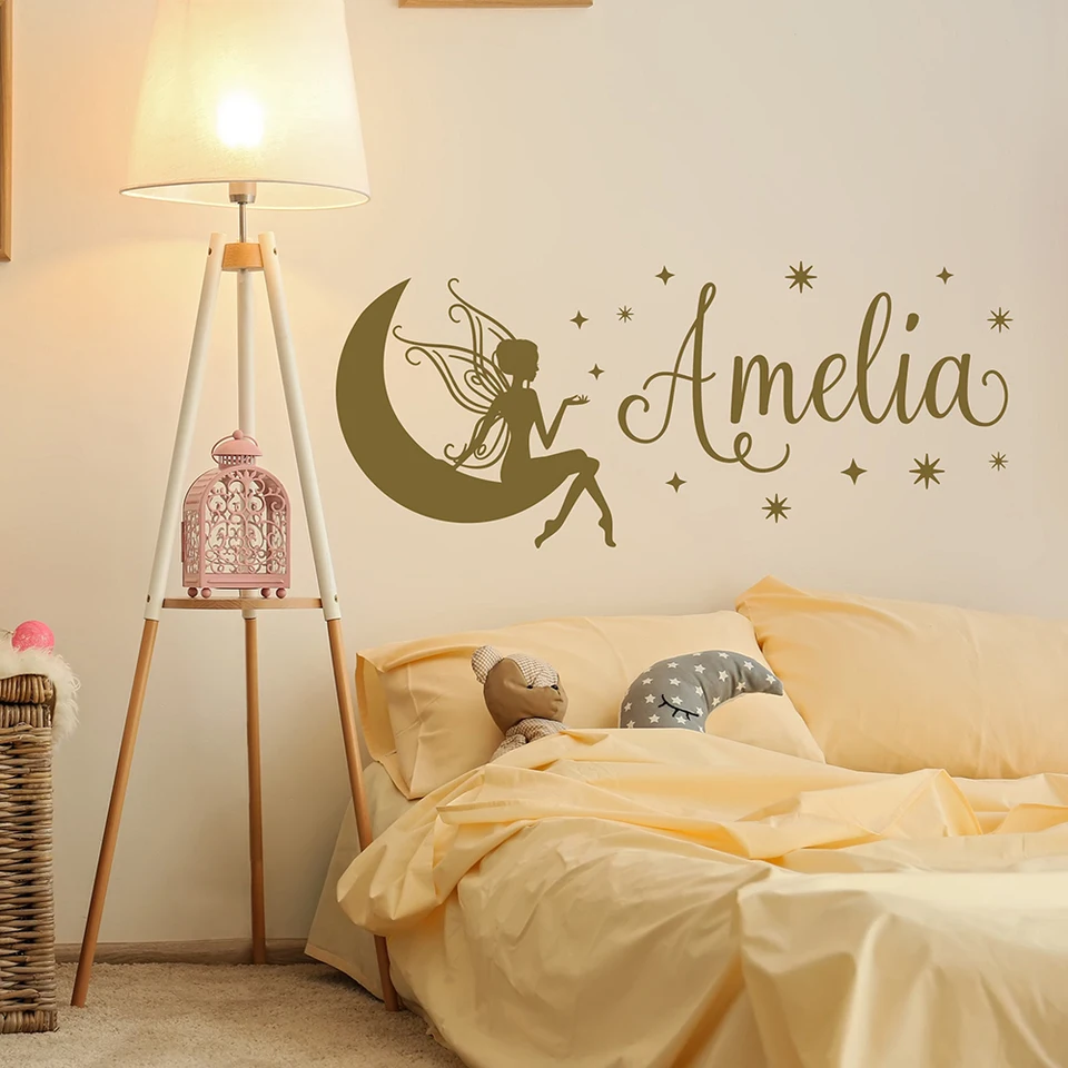 Nálepky na nástenné nálepky s nálepkami na nálepky na nástenné nálepky - Nálepky na stenu, Personalizované dievčatá, výzdoba vinylovej nálepky DZ -20