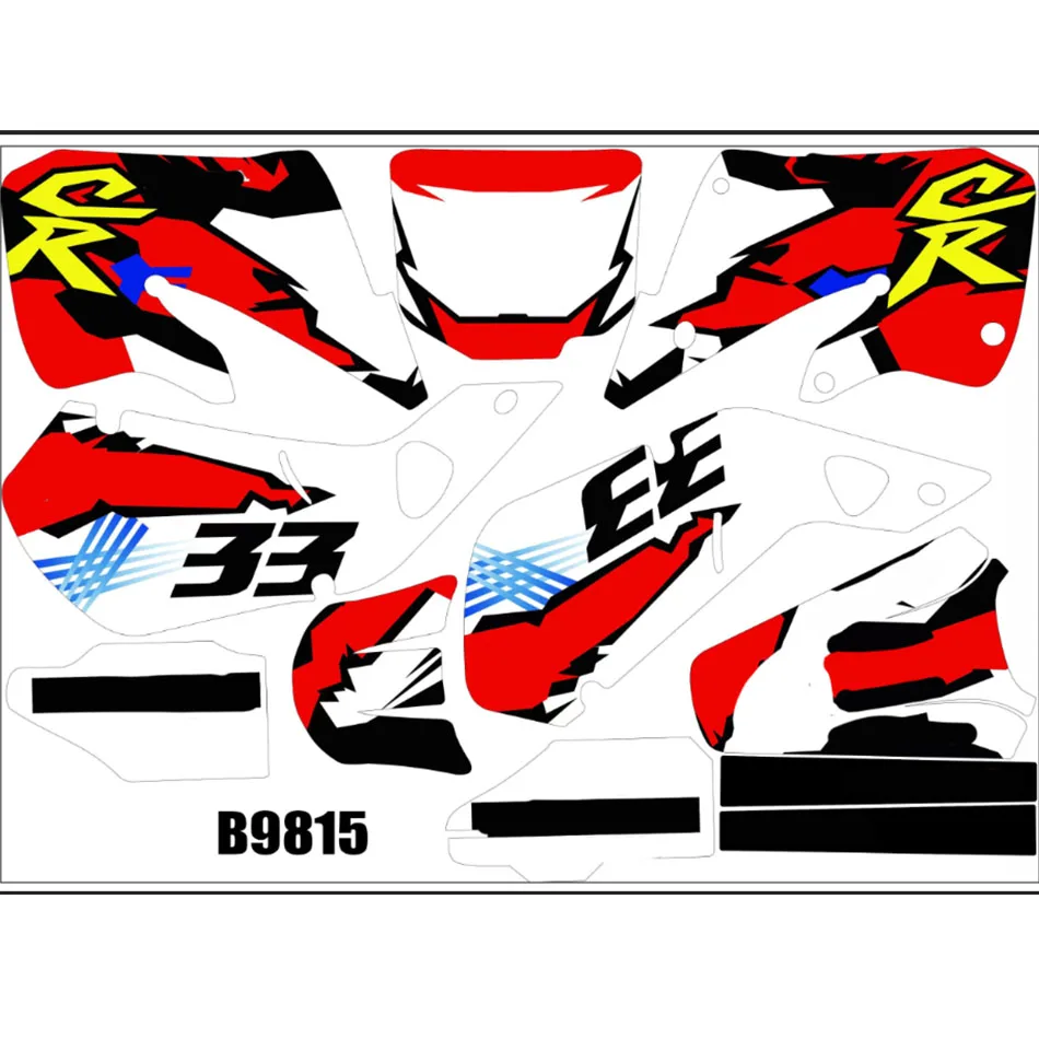 Nálepky na pozadie motocyklov Grafické nálepky Kity pre Honda CR125 CR125R 1998 1999 pre Honda CR250 CR250R 1997 1998 1998 1999