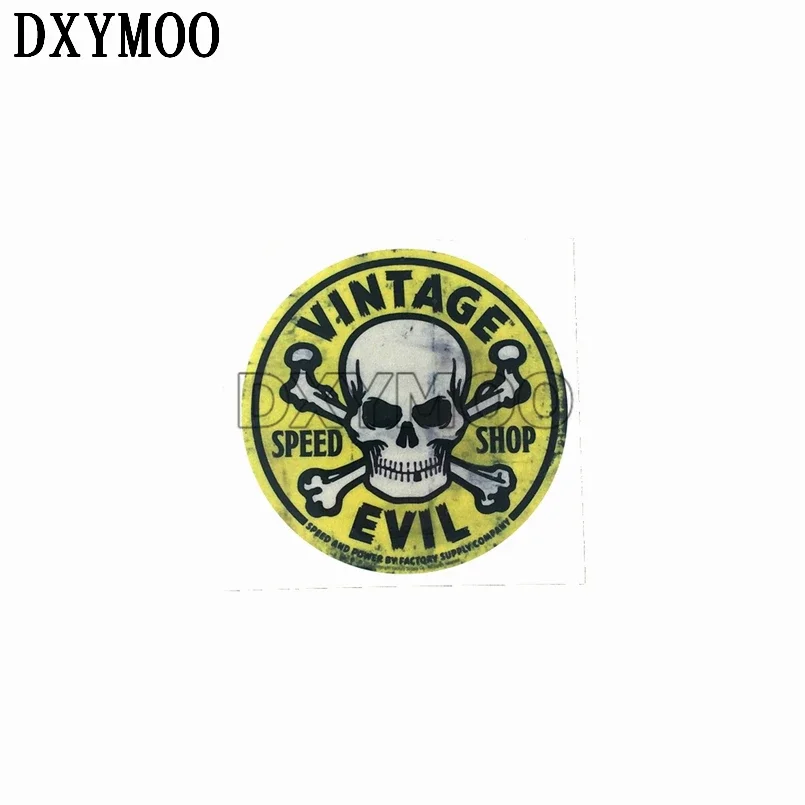 Nálepky na rytierske obchody s automobilmi Vintage zlý motocykel Helma Telefón vinylové nárazníky 12 cm