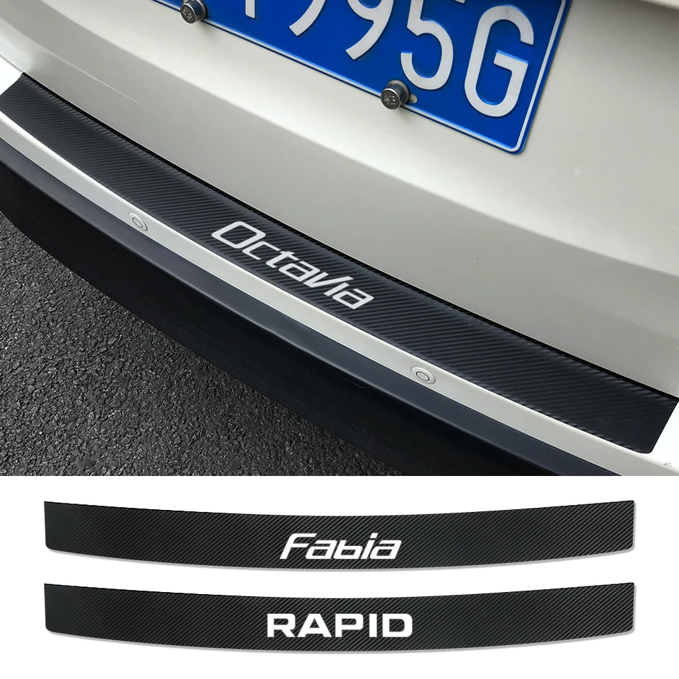 Nálepky na strážcu automobilu pre skod Octavia 2 A7 A5 Fabia 3 Rapid Superb 3 Kodiaq Scala Karoq Kamiq Zadný nárazník