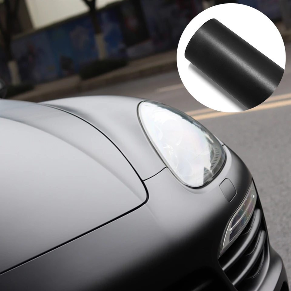 Nálepky na zábal automobilov matná čierna farba Zmena vinylového filmu Bublina zadarmo nálepka Vinyl Film Auto exteriér interiérové ​​auto doplnky