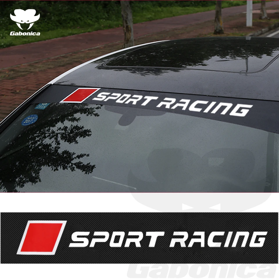 Nálepky nálepky na čelné sklo Carbon Fibre Sunshade Car pre nálepky na čelné sklo pre Audi Sline A3 A4 A5 A6 A7 A8 Q3 Q5 Q7 TT RS B5 B6 B7 B8
